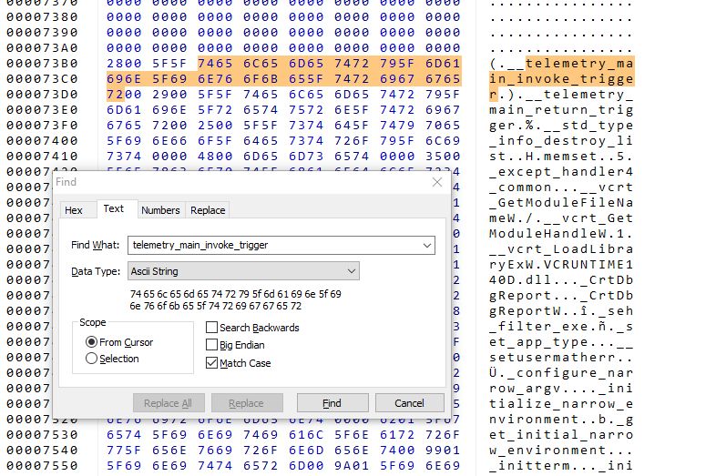 Visual Studio 2015 Update 2 - telemetry call in binary